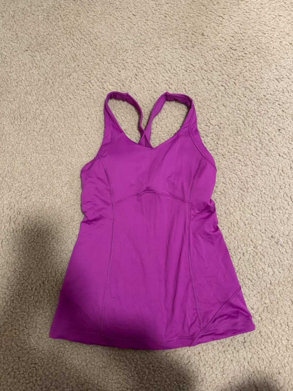 Lululemon Magenta Racerback Athletic Tank Top